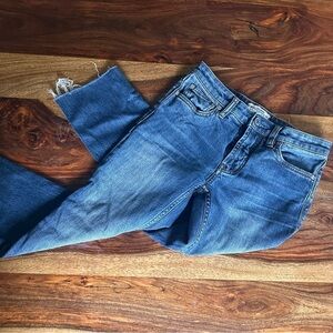 Free People Women’s Straight Leg Raw Hem Jeans Size 24 Denim Pants